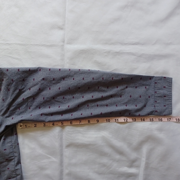 EUC United by Blue Bison Print Button Down Sport Shirt Long Sleeve Gray Size M - Picture 11 of 11